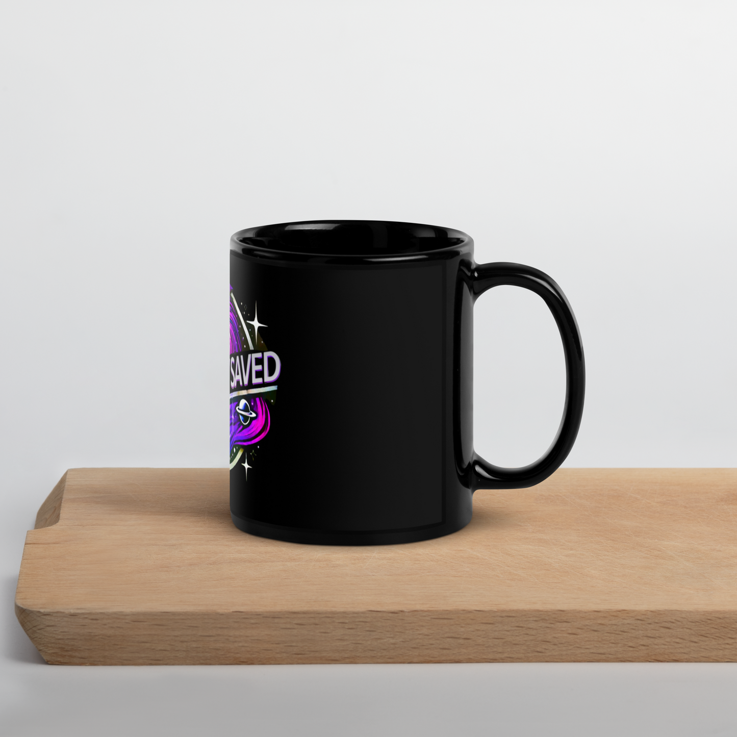 A Galaxy Saved Black Glossy Mug